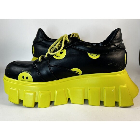 Lamoda Dolls Kill Smiley Face Platform Sneakers Women’s Size 8 Y2K Chunky Shoes - Picture 6 of 10